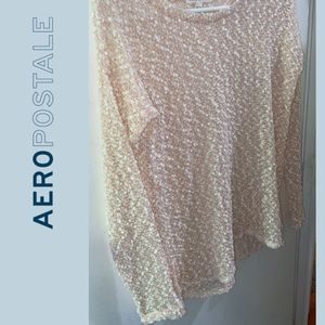 Pink/creme/white Aeropostale Sweater XS